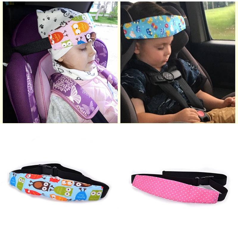 Baby Car Seat Head Support Band Car Organizers Pattern : Owls|Stars|Cars|Big Stars 