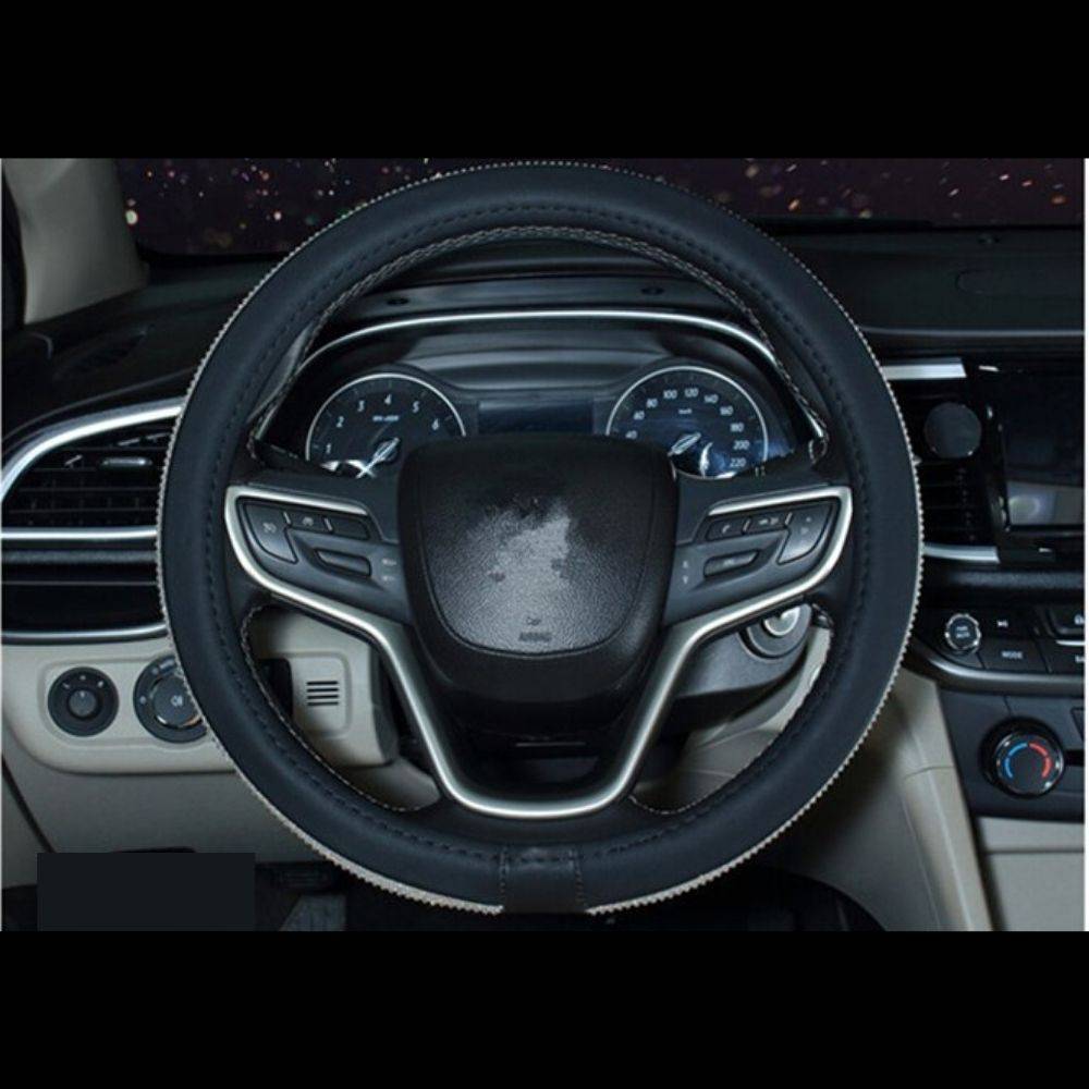 Rhinestone Steering Wheel Cover Best Sellers Car Accessories Color : Pink & Silver|Red & Silver|Beige & Silver|Black & Silver 