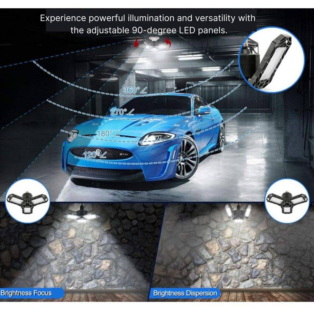 360º Triple Garage Light Car Repair & Specialty Tools Color : Blue|Black|White 