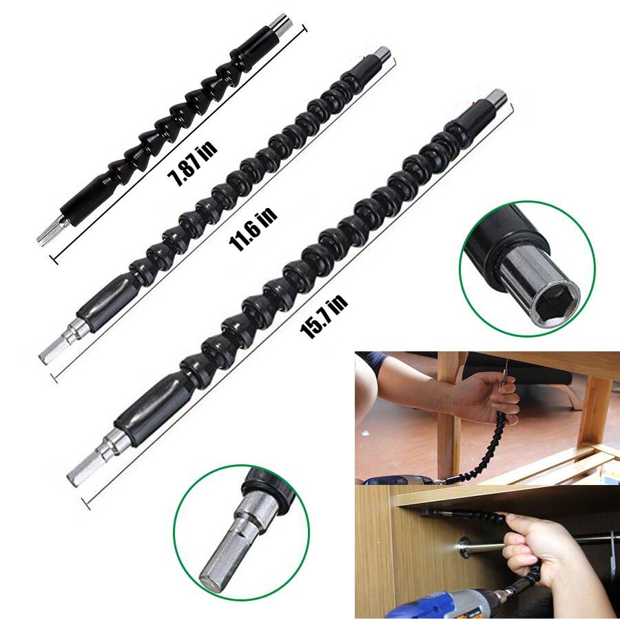 Flexi Shaft Drill Extension Car Repair & Specialty Tools Length : 200mm|295mm|400mm 