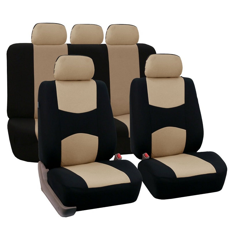 9 Pcs Universal Two Tone Car Seat Covers Set Color : 1|2|3|4 