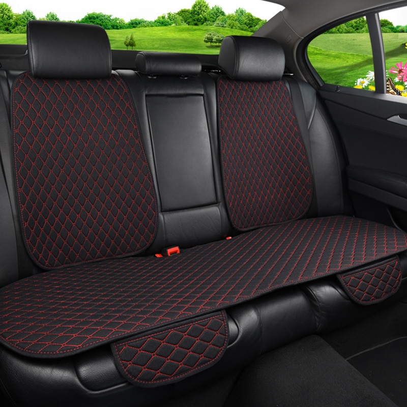 Quilted Car Seat Covers Set Color Name : 1 front black|1 front black red|1 front gray|2 black front pad|2 front black|2 front black red|2 front gray|3pcs gray|3pcs black|3pcs black red|1 rear black|1 rear black red|1 rear gray|1 front beige|7pcs black|7pcs black red 