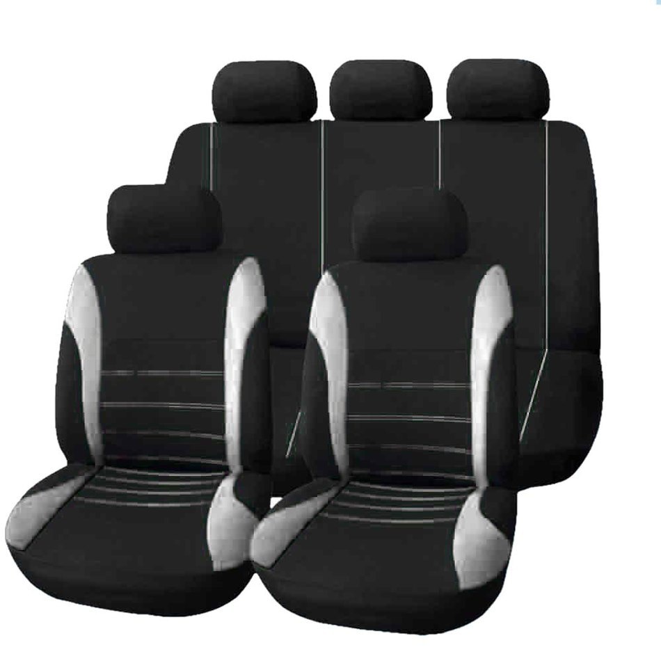 Universal Striped Car Seat Covers Set Color : 1 Seat Blue|2 Seats Blue|Blue Set|Gray Set|2 Seats Gray|2 Seats Green|1 Seat Gray|1 Seat Green|1 Seat Red|2 Seats Red|Red Set|Green Set 